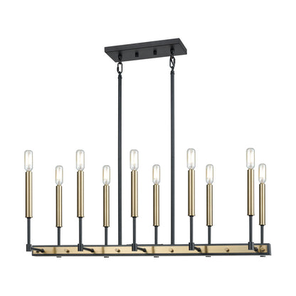 Livingston 10 Billiard/Island Matte Black/Satin Brass