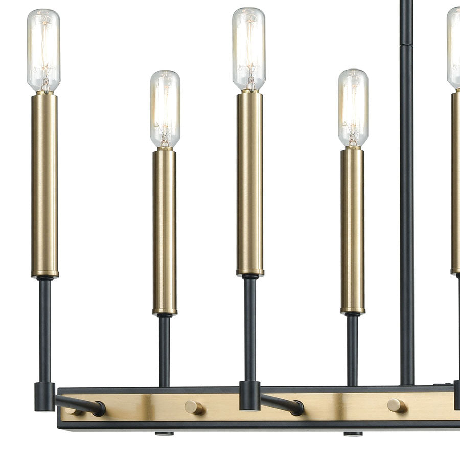 Livingston 10 Billiard/Island Matte Black/Satin Brass