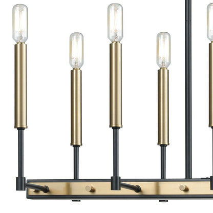 Livingston 10 Billiard/Island Matte Black/Satin Brass