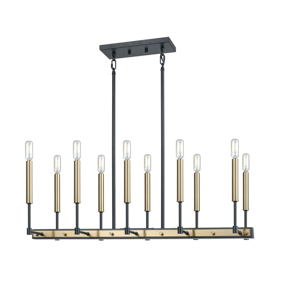 Livingston 10 Billiard/Island Matte Black/Satin Brass
