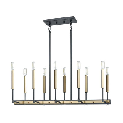 Livingston 10 Billiard/Island Matte Black/Satin Brass