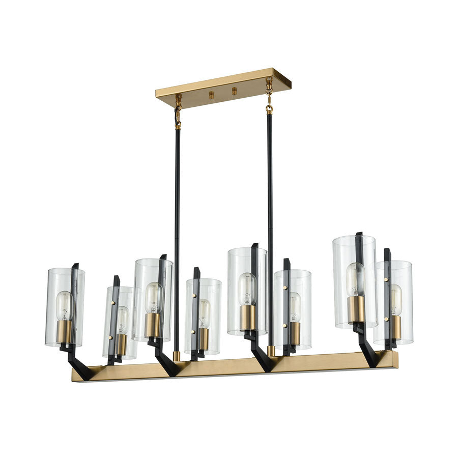 Blakeslee 8 Billiard/Island Matte Black/Satin Brass