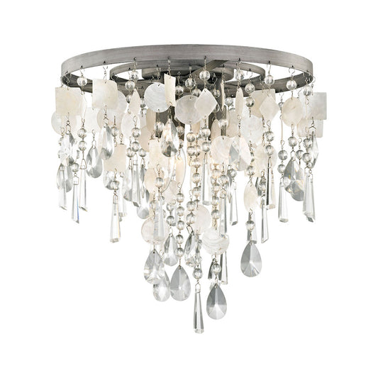 Alexandra 3 Light Semi Flush in Weathered Zinc