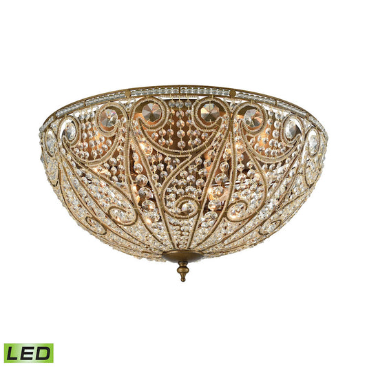 Elizabethan 10 Light LED Flush in Dark Bronze