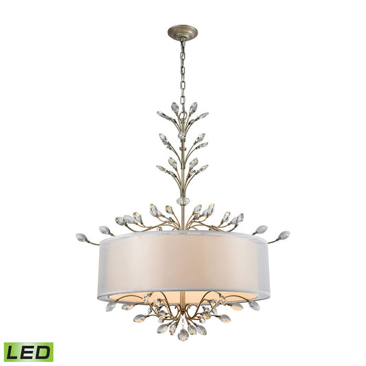 Asbury 6 Light LED LED Chandelier in Aged Silver