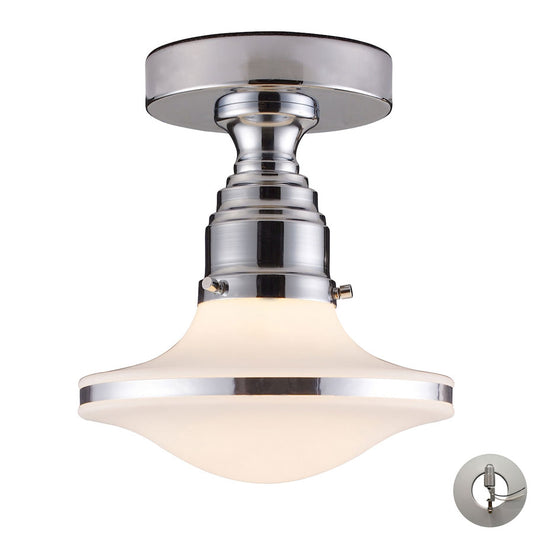 Retrospective 1 Light Semi Flush in Polished Chrome - Includes Adapter Kit