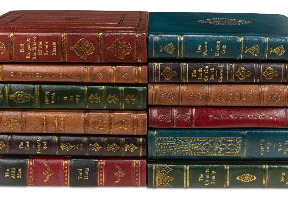 Rebound Leather Books Assorted Set/12