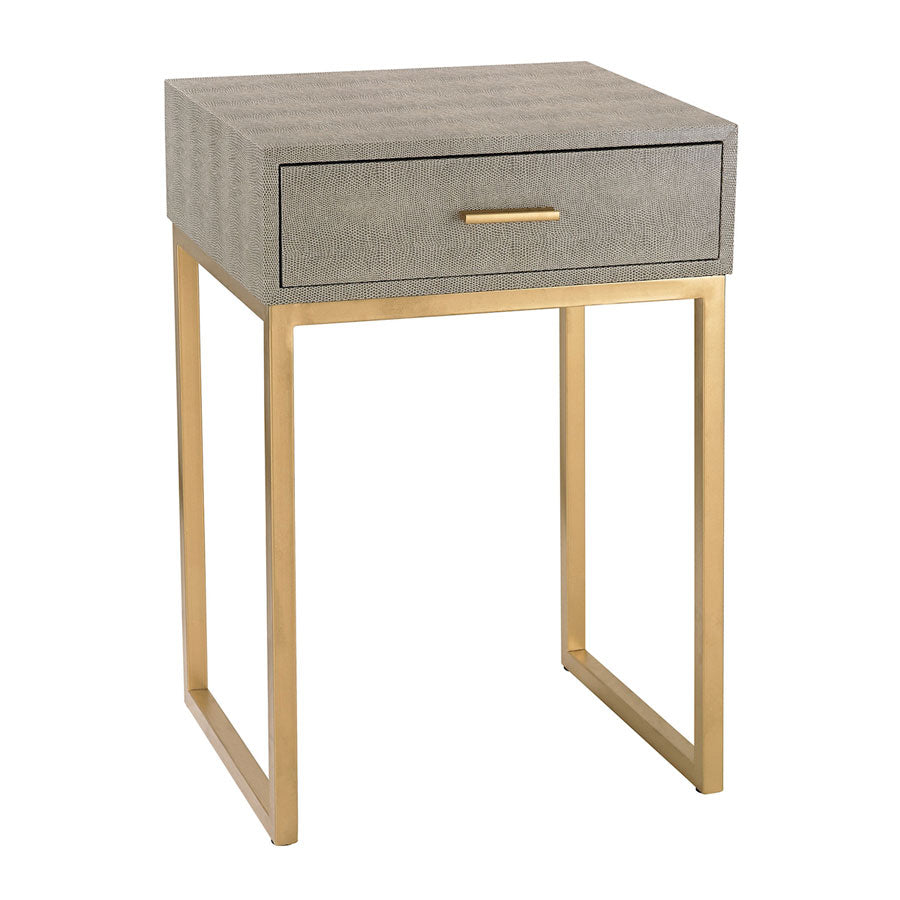 Shagreen Side Table in Grey