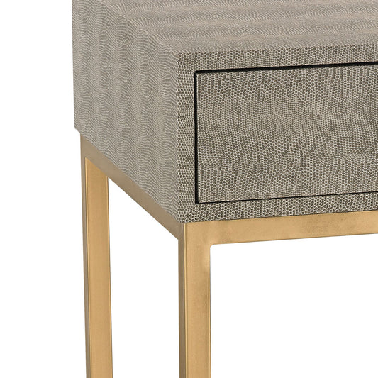 Shagreen Side Table in Grey