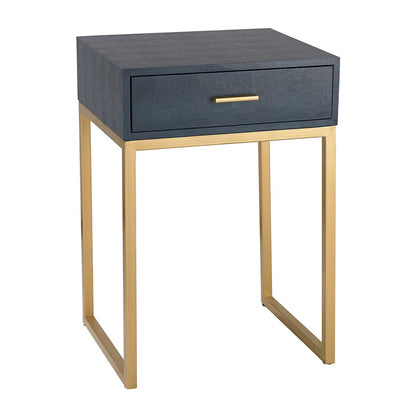 Shagreen Side Table in Navy