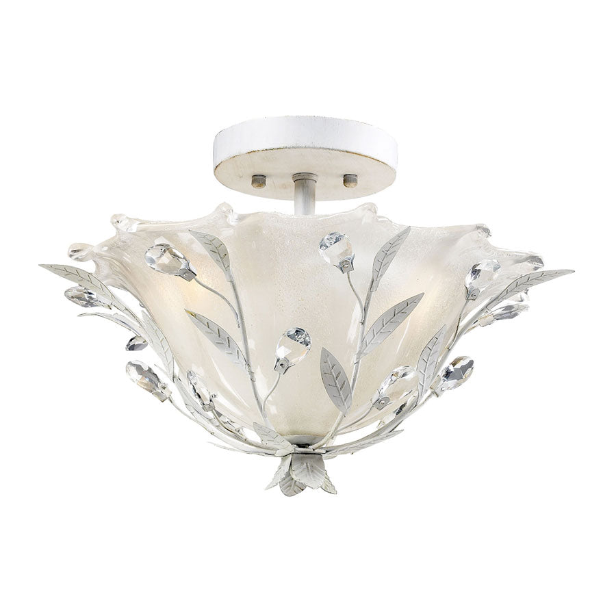 Circeo 2-Light Semi-Flush in Antique White