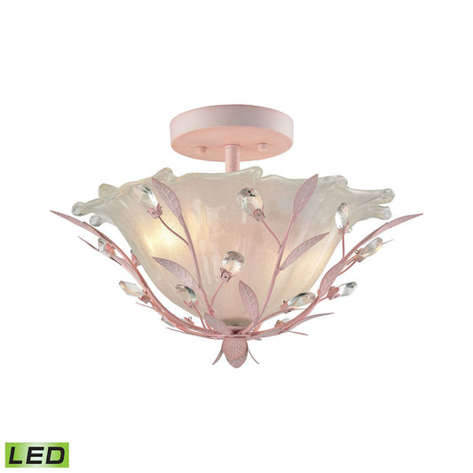 Circeo 2 Light LED Semi Flush in Light Pink