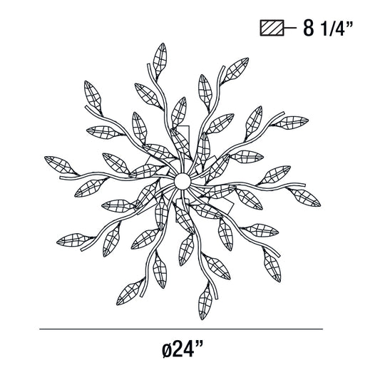 Felina 10-Light Semi-Flushmount