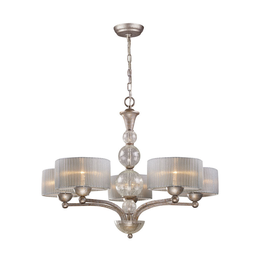 Alexis 5-Light Chandelier in Antique Silver
