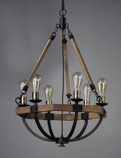 Lodge Small 6-Light Chandelier