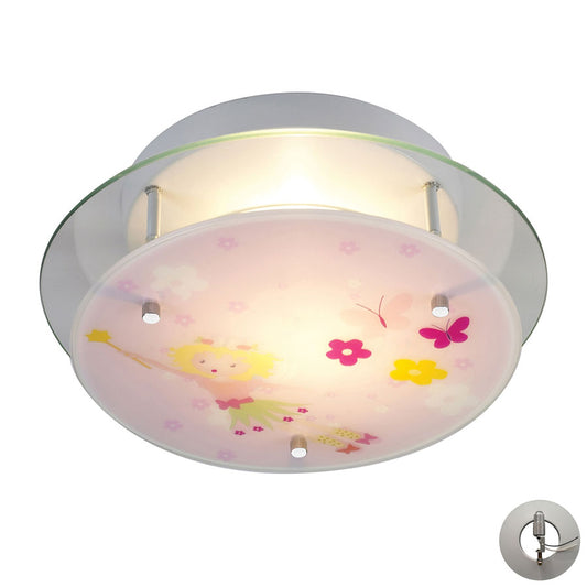Novelty 2 Light Semi Flush in White - Includes Adapter Kit