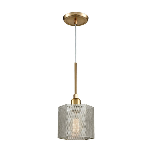 Compartir 1 Pendant Polished Nickel/Satin Brass