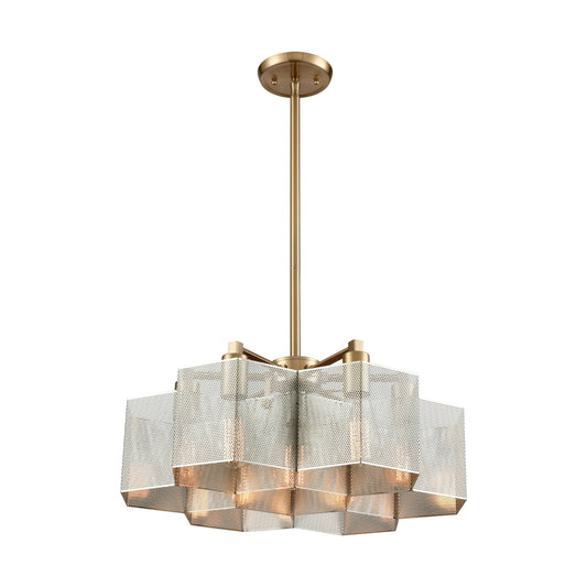 Compartir 7 Pendant Polished Nickel/Satin Brass