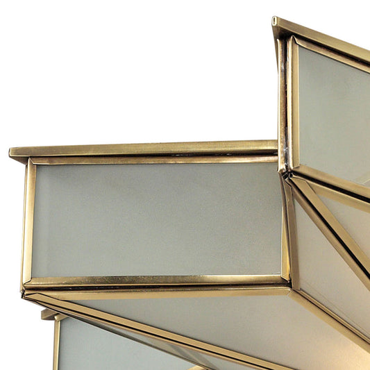 Decostar Collection 3 light flushmount in Brushed Brass