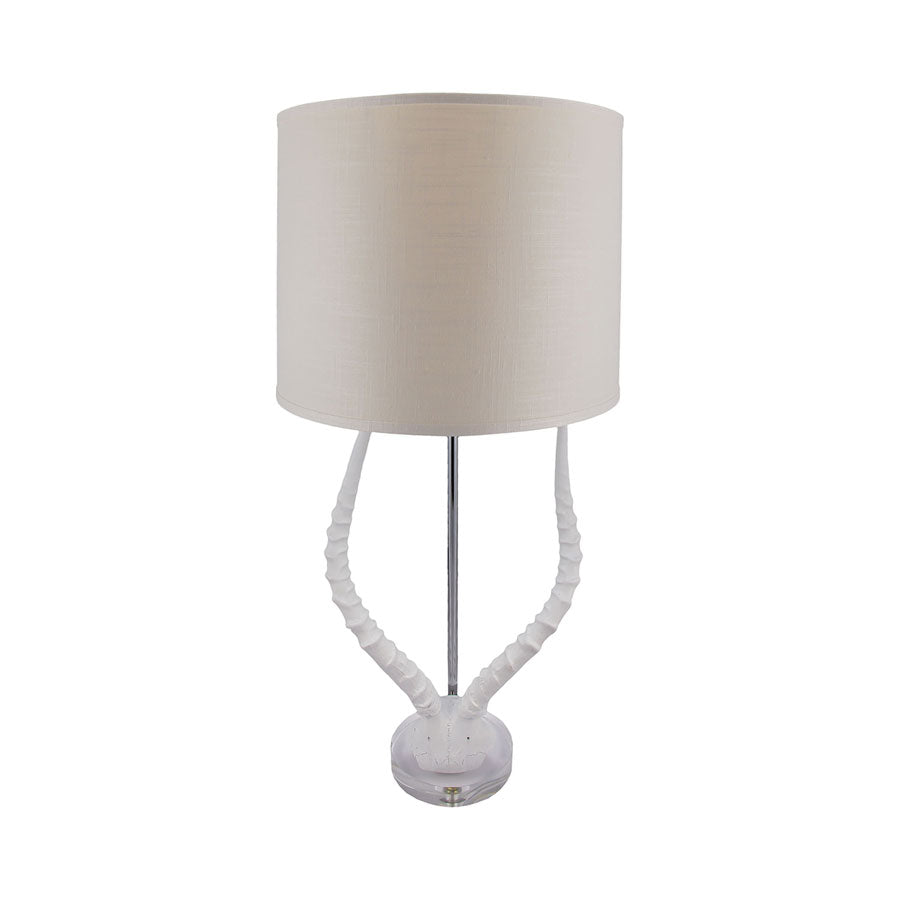 White Resin Horn Lamp