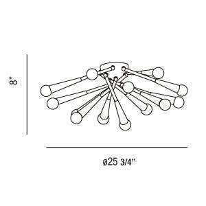 Zazu 12-Light Flushmount