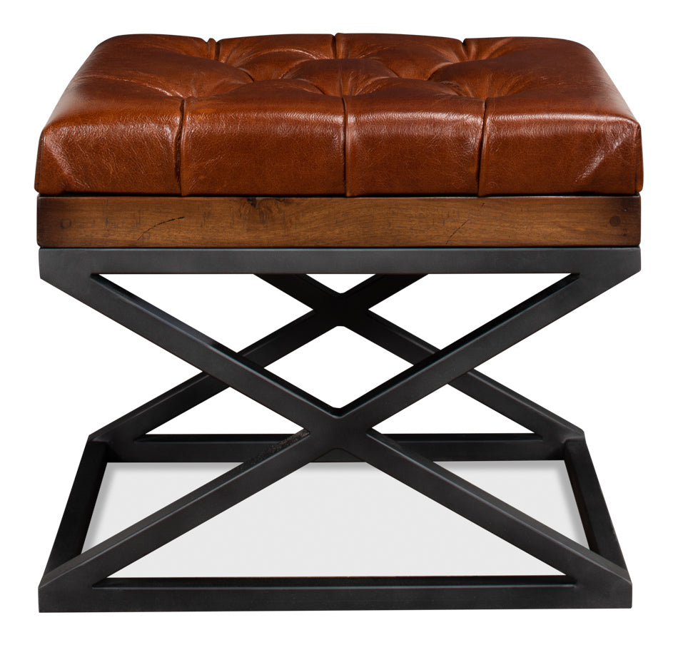 Leather Cushion Bench
