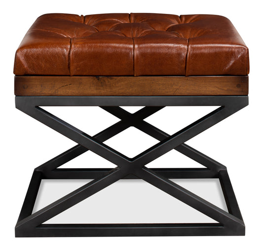 Leather Cushion Bench