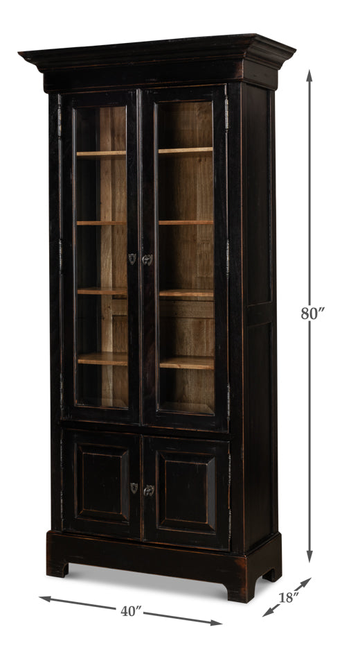 Bookcase In Ebony Finish