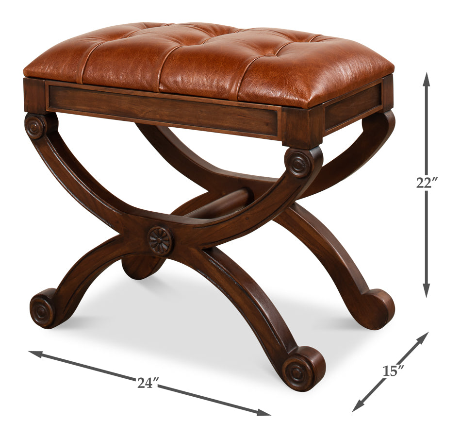 Empire Stool W/Leather