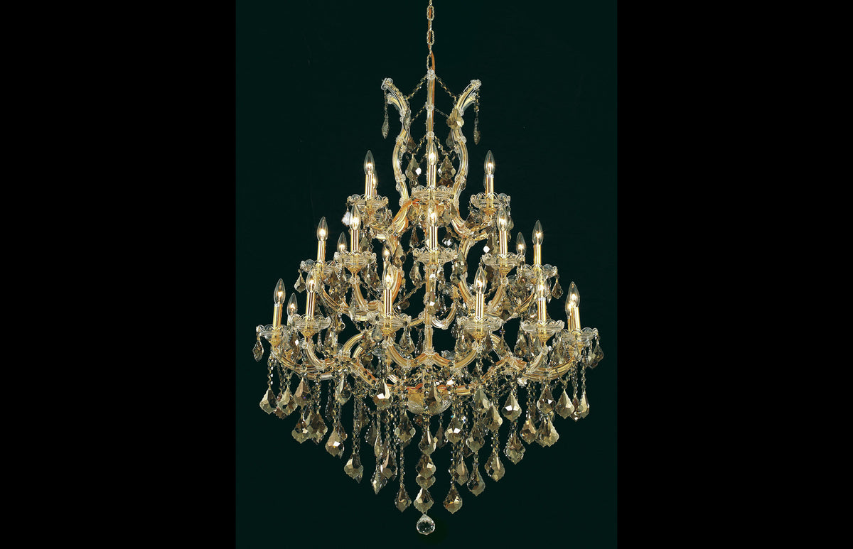 Maria Theresa Collection Chandelier Gold Finish 28Lt