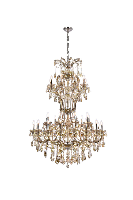 Maria Theresa Coll. Chandelier Golden Teak Finish 36Lt