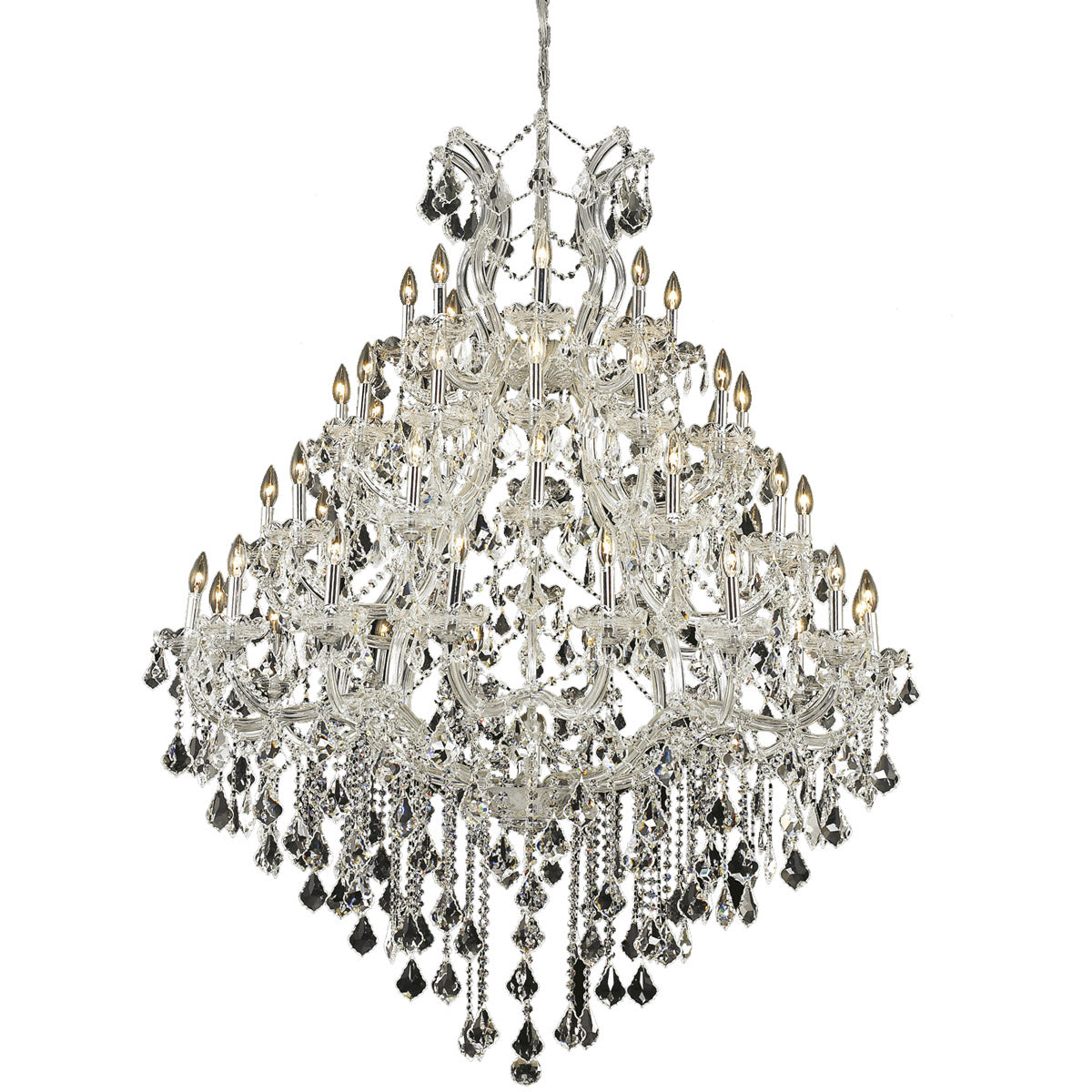 Maria Theresa 49 Light 46 inch Chrome Foyer Ceiling Light in Clear, Royal Cut