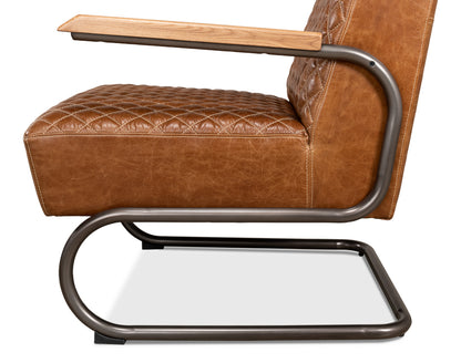Beverly Hills Chair Cuba Brown Leather