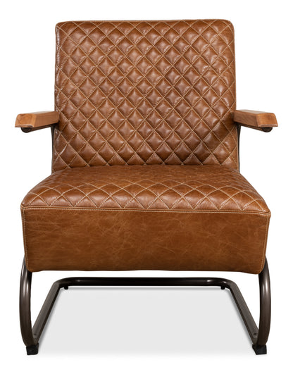 Beverly Hills Chair Cuba Brown Leather