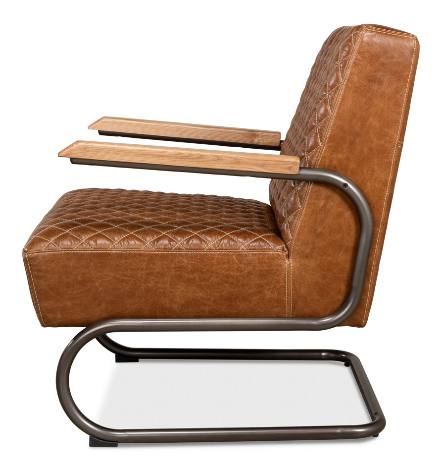 Beverly Hills Chair Cuba Brown Leather