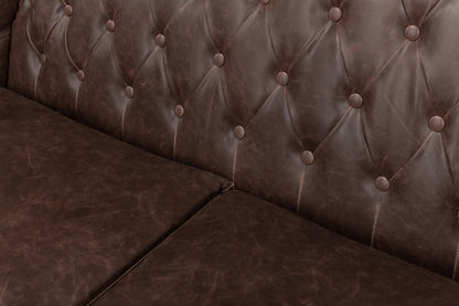 Brooks Leather Tufted 2 Seat Sofa