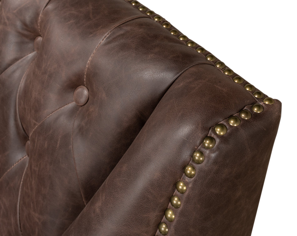 Brooks Leather Tufted 2 Seat Sofa