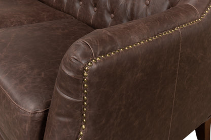 Brooks Leather Tufted 2 Seat Sofa