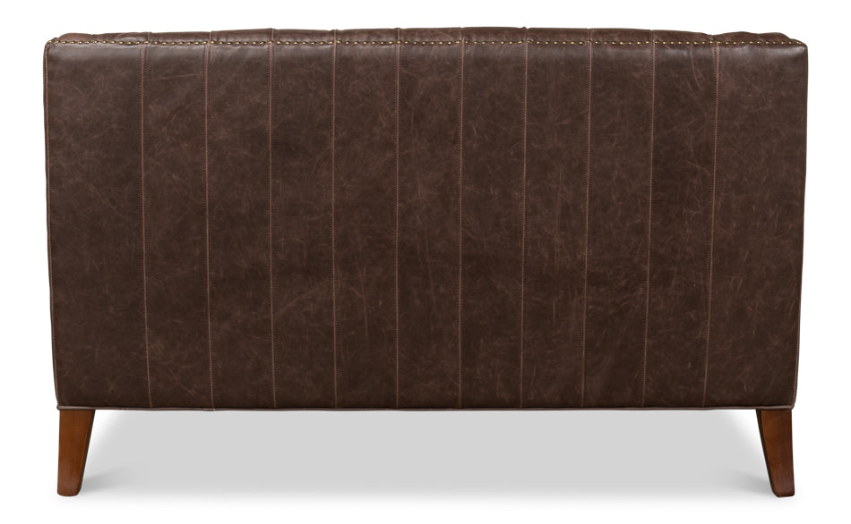 Brooks Leather Tufted 2 Seat Sofa
