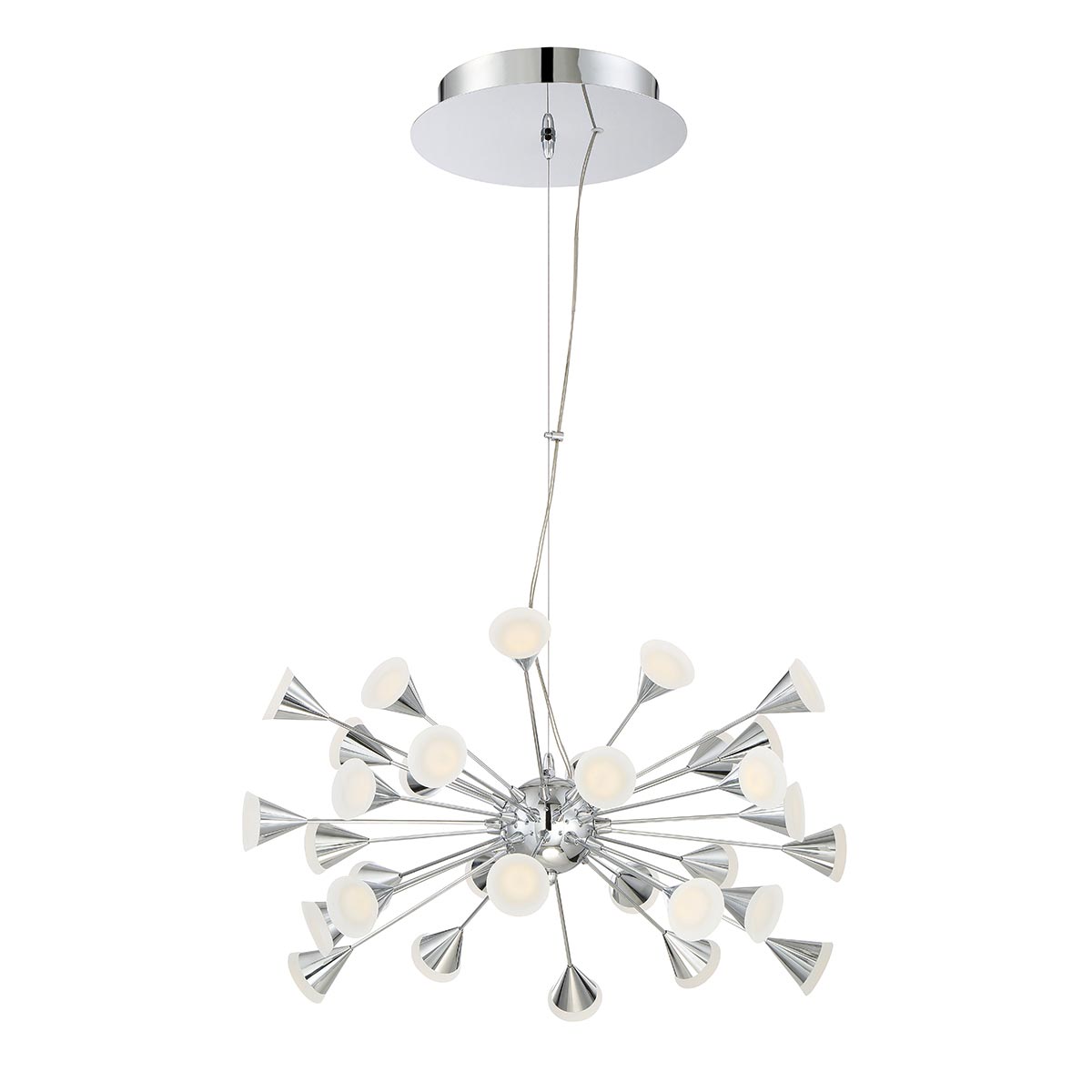 Esplo 32-Light 2-in-1 LED Convertible Chandelier