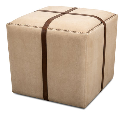Strap Canvas & Leather Stool