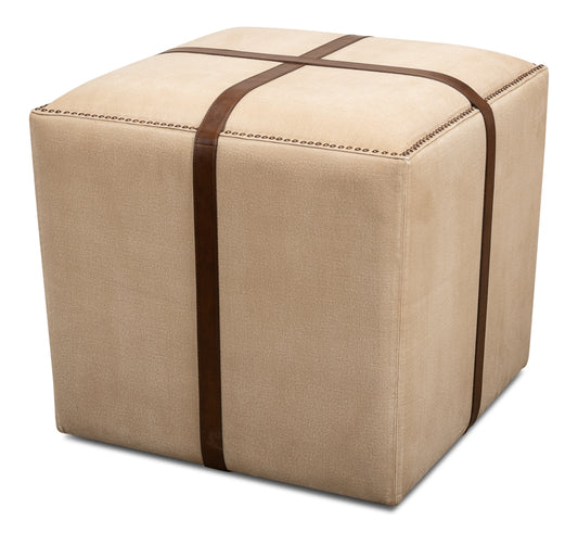 Strap Canvas & Leather Stool