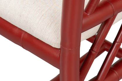 Brighton Bamboo Side Chair Red