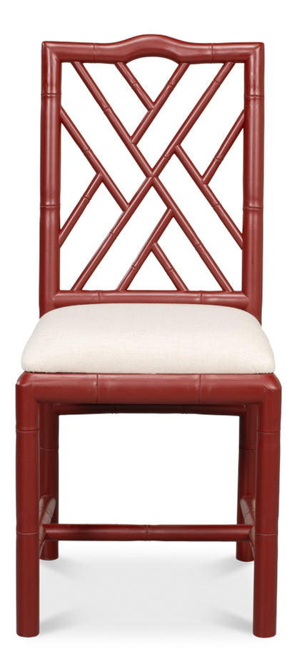 Brighton Bamboo Side Chair Red