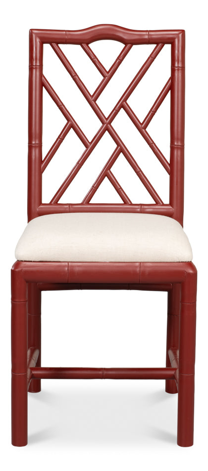 Brighton Bamboo Side Chair Red
