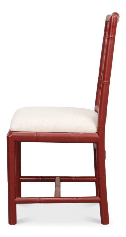 Brighton Bamboo Side Chair Red