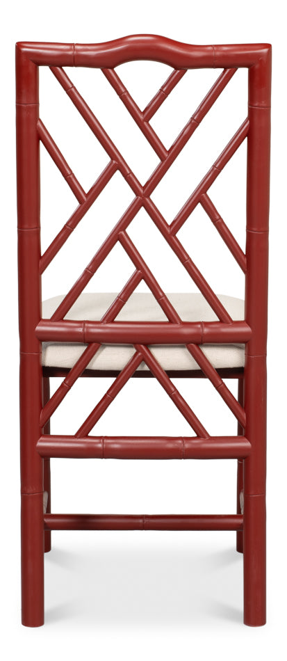 Brighton Bamboo Side Chair Red
