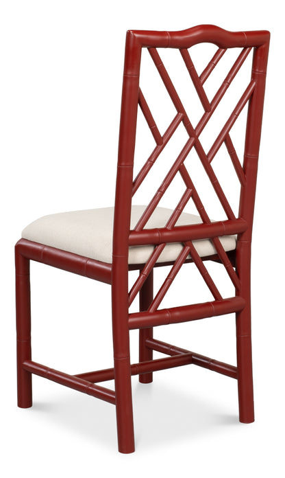 Brighton Bamboo Side Chair Red