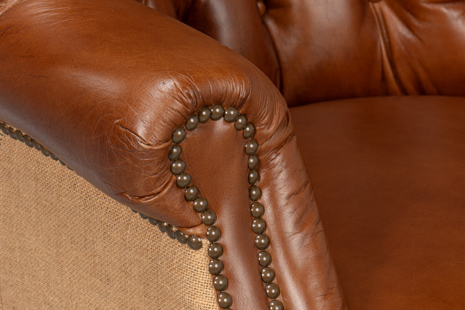 Welsh Leather & Jute Chair