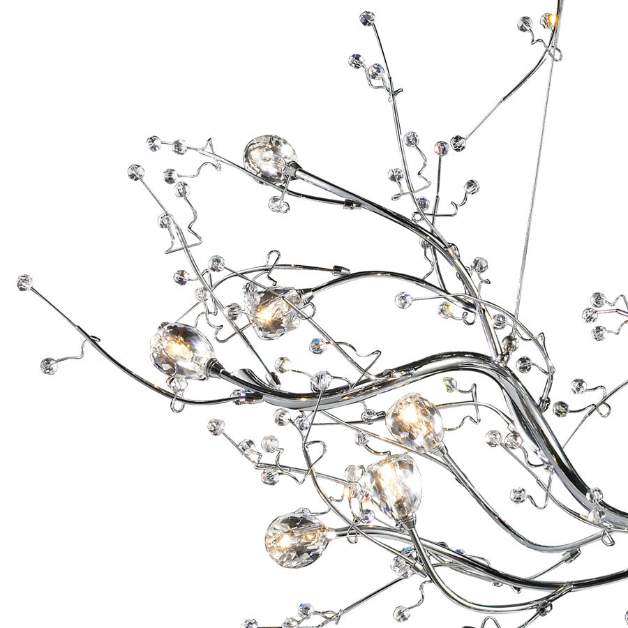 Viviana Collection 10-Light Chandelier in Chrome